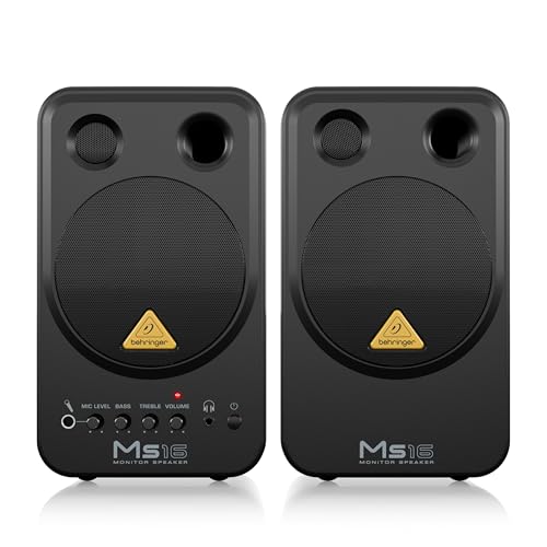 Behringer MS16 モニタースピーカー 32W べリンガー DTM Amazon | Behringer べリンガー MS16 | モニタースピーカー | 楽器